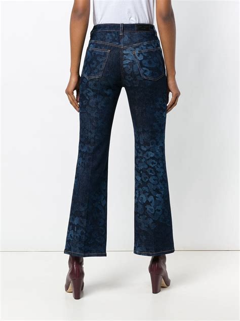 Sonia Rykiel Flared Leopard Print Jeans 186 Lookastic