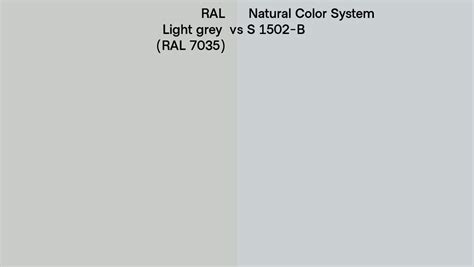 RAL Light Grey RAL 7035 Vs Natural Color System S 1502 B Side By Side