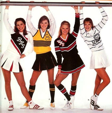 Cute Cheerleaders Cheerleading Uniforms 80s Fashion Vintage Fashion