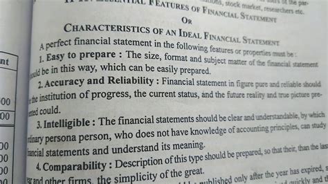 Characteristics Of An Ideal Financial Statement Youtube