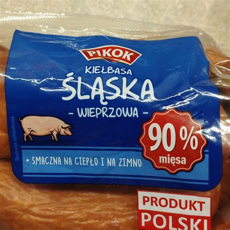 Kiełbasa śląska wieprzowa 90 Pikok kalorie kJ a nutriční hodnoty