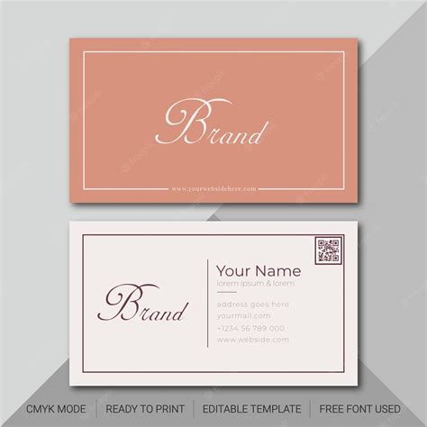 Premium Vector | Minimal typography business card template design