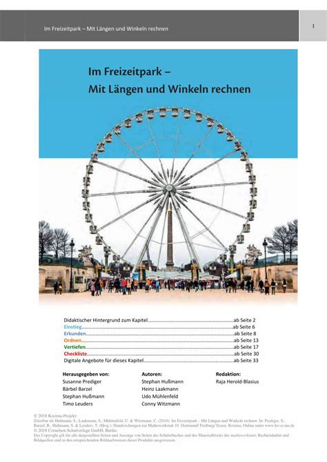 Pdf Im Freizeitpark Thema Trigonometrie Kontexte T Kernfragen T