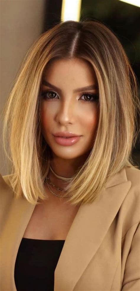 50 Long Bobs And Bob Haircuts To Shake Up Your Look Honey Blonde Balayage Lob Hairstyle