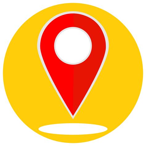 Location Icon With Yellow Background Pointer Position Navigation