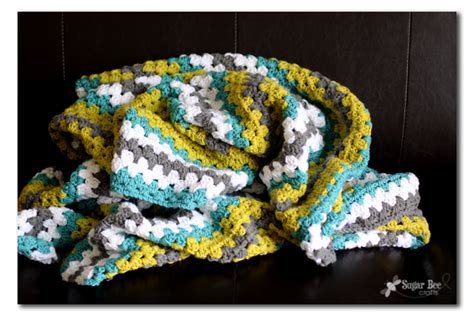 Modren Granny Stripe Crochet Blanket Afghan Throw Blanket Pattern