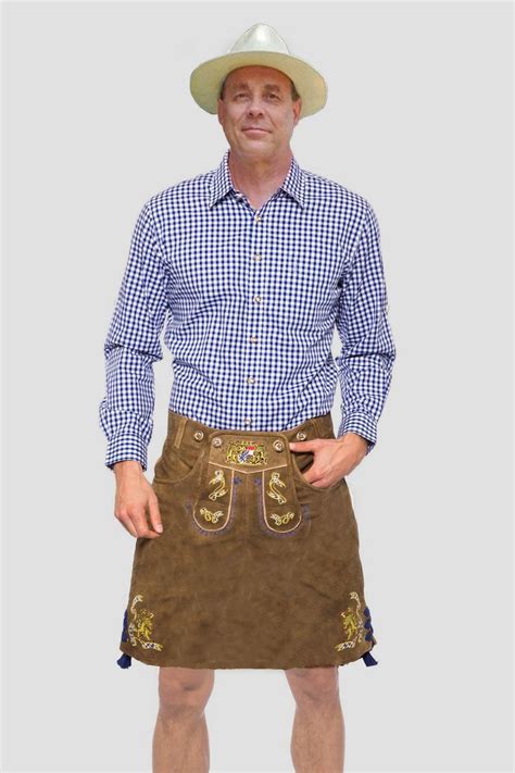 Bavarian Leather Pants In A Skirt Version Men Wearing Skirts Skirt