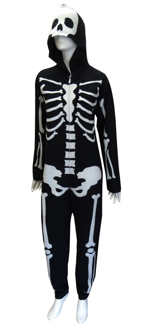 Unisex Hooded Skeleton Bones Onesie Pajama Always Wanted To Show Off