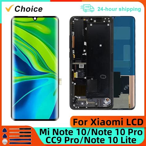 Pantalla LCD AMOLED Para Xiaomi Note 10 Montaje De Pantalla T Ctil Para