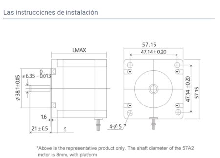 Rtelligent 57A2 Motor Paso A Paso Nema 23 4 0A 2 2Nm 80mm