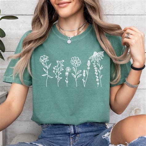 Botanical Shirt Etsy