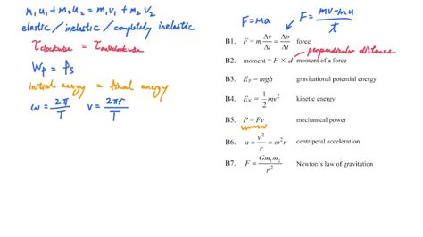 Physics Equation Sheet Gcse