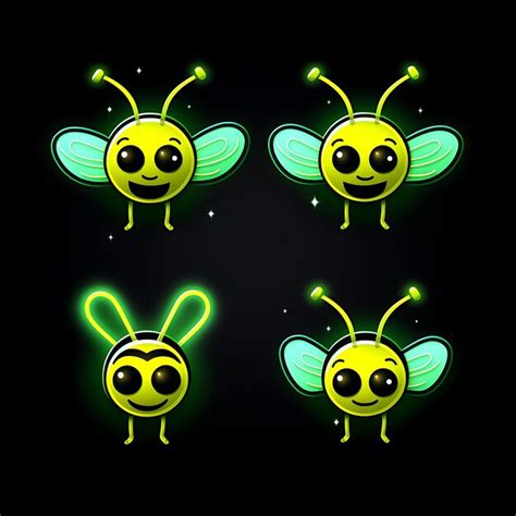 Premium Photo Neon Design Of Bee Face Icon Emoji With Buzzy Curious