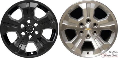 Chevrolet Silverado 1500 Black Wheel Skins Hubcaps Wheelcovers 18 Inch Set Wheel Innovations