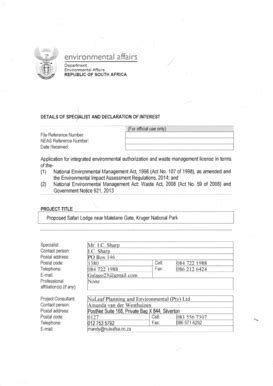 Fillable Online Sanparks Waste Management Licence Application Form