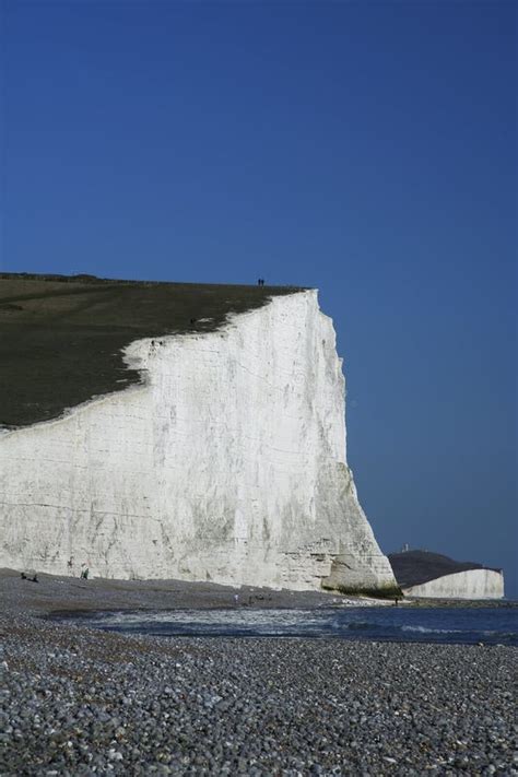 Seven Sisters Chalk Cliffs Beach England Stock Photo - Image of natural ...