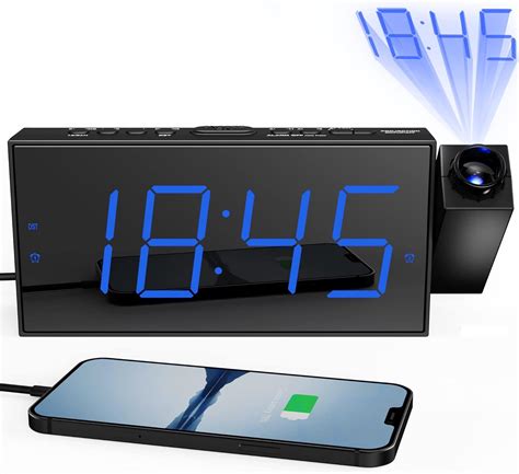 Digital Projection Alarm Clock For Bedroom Large Led Alarm