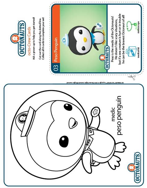 Octonauts Peso Penguin Coloring Pages