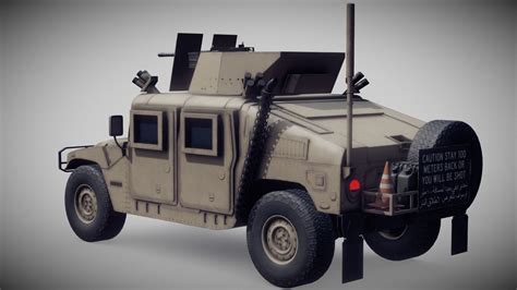 3D model HMMWV UAH- Up Armored Humvee VR / AR / low-poly | CGTrader