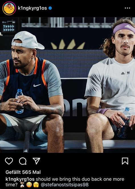 Kyrgios Hints At Potential Doubles Reunion With Tsitsipas