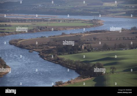 Elevated view of River Tay Scotland January 2019 Stock Photo - Alamy