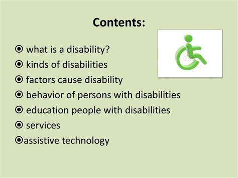 Ppt Disabilities Powerpoint Presentation Free Download Id2524333