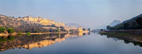 Premium Photo Panorama Of Amer Amber Fort Rajasthan India