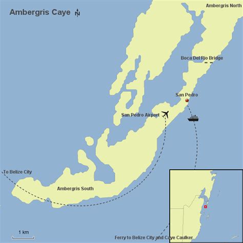 Stepmap Ambergris Caye Landkarte Für South America