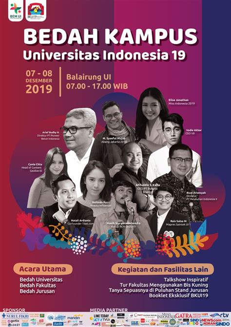 Event Bedah Kampus UI 2019 KitaTV Desain Pamflet Desain Poster