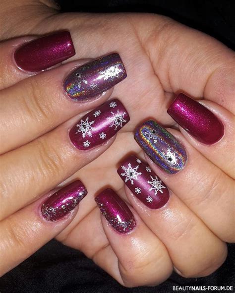 Winter Weihnachten Nageldesign Ideen