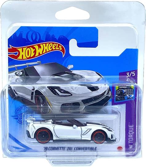 Hot Wheels 19 Corvette Zr1 Convertible White 35 Hw Torque 2021 134250 Short Card Gry03