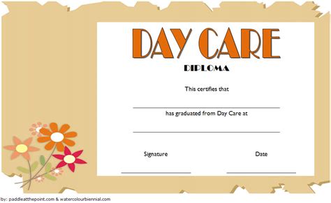 Daycare Diploma Certificate Template 1 | Paddle Templates