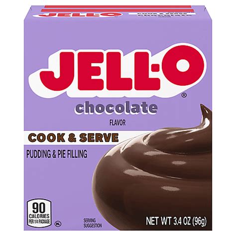 Jell O Pudding And Pie Filling Chocolate Flavor Cook And Serve 3 4 Oz