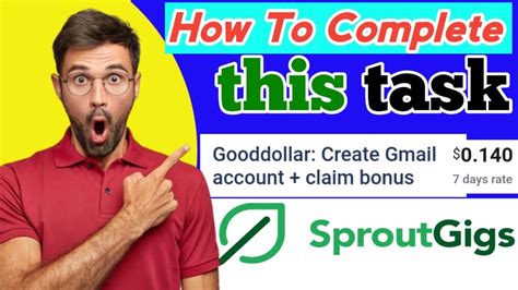 How To Complete Gooddollar Task In Sproutgigs Or Picoworker Mr Helper