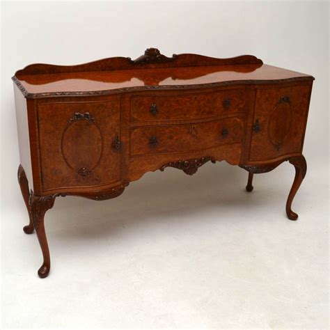 Antique Burr Walnut Queen Anne Style Sideboard Marylebone Antiques