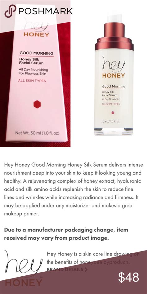 Hey Honey 🍯 GoodMorning. Honey Silk Facial Serum | Facial serum, Honey facial, Hey honey