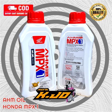 Jual Oli MPX 1 Oil Mesin MPX1 Bebek Ahm Honda 10W 30 SL MA Oli Motor