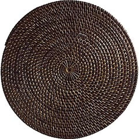 Dark Brown Round Rattan Placemat Wicker Placemats Placemats Woven Placemats