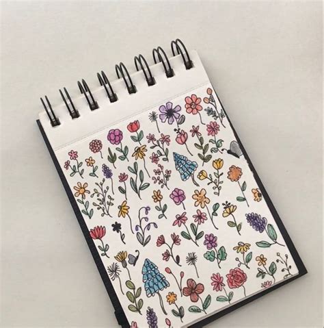 Easy fun floral doodle | Floral doodle, Doodles, Floral