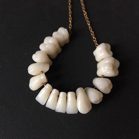 MADE To ORDER Human Teeth Tooth Necklace Pendant Sterling | Etsy