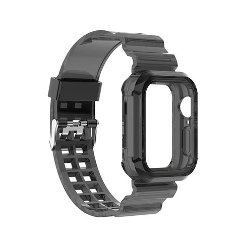 Купить Прозрачный ремешок + чехол для Apple Watch Series 9 Ultra 2 8 7 ...