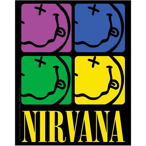 C&D Visionary Nirvana Smiley-face Color Sticker | Guitar Center