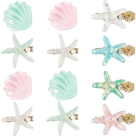 Amazon OBTANIM 2 Pcs Starfish Hair Clip Resin Beach Sea Star Hair