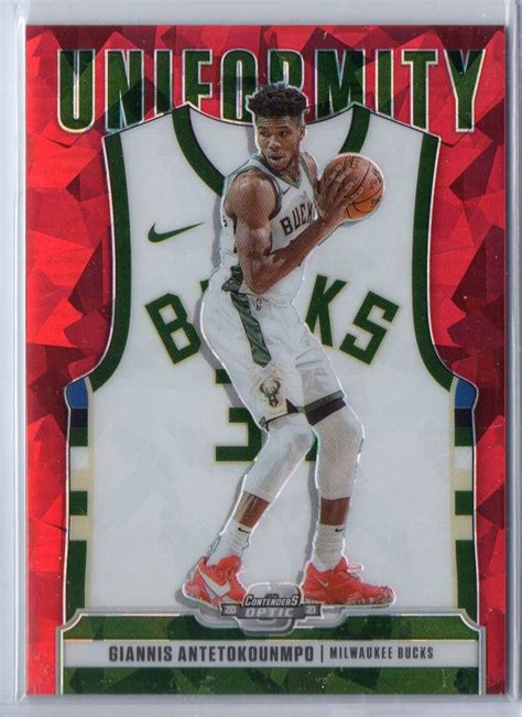 GIANNIS ANTETOKOUNMPO 2020 Panini Contenders Optic Uniformity 5 Red