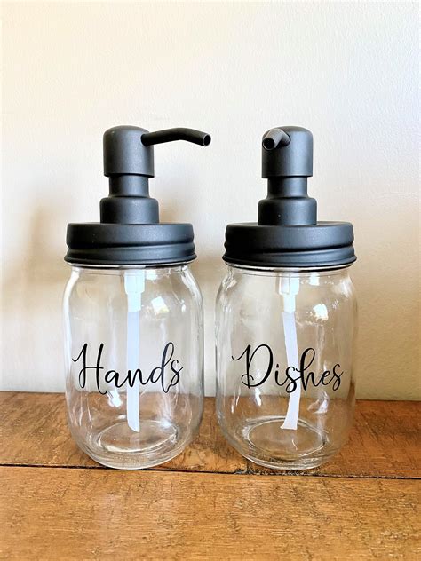 Mason Jar Soap Dispenser Custom Soap Dispenser Soap Etsy