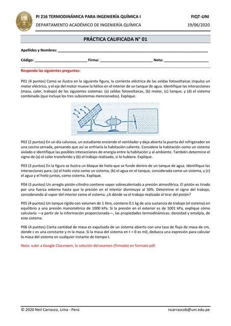 PRÁCTICA CALIFICADA N 01 Study Ingenieros uDocz