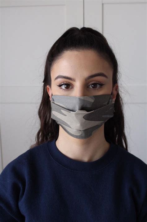 Unisex Face Mask Cotton Face Mask Camouflage Print Etsy Uk Mens