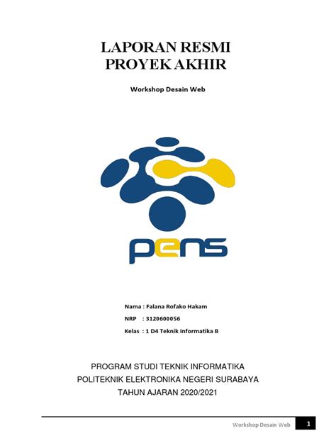 Falana Rofako Hakam Laporan Proyek Akhir Workshop Desain Web Pdf