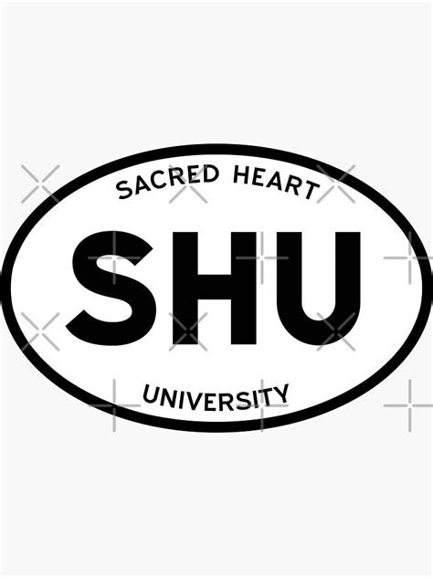 SHU Sacred Heart University Sticker For Sale By Ovalschools Redbubble