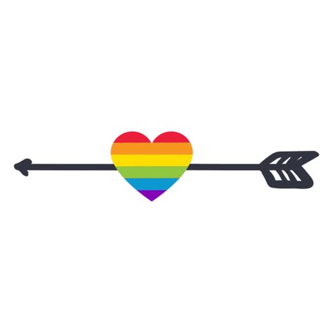 Arrow Heart Rainbow Lgbt Sticker Png And Svg Design For T Shirts